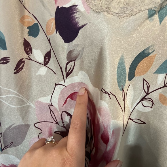 Floral Satin Slip Dress - Picture 2 of 6